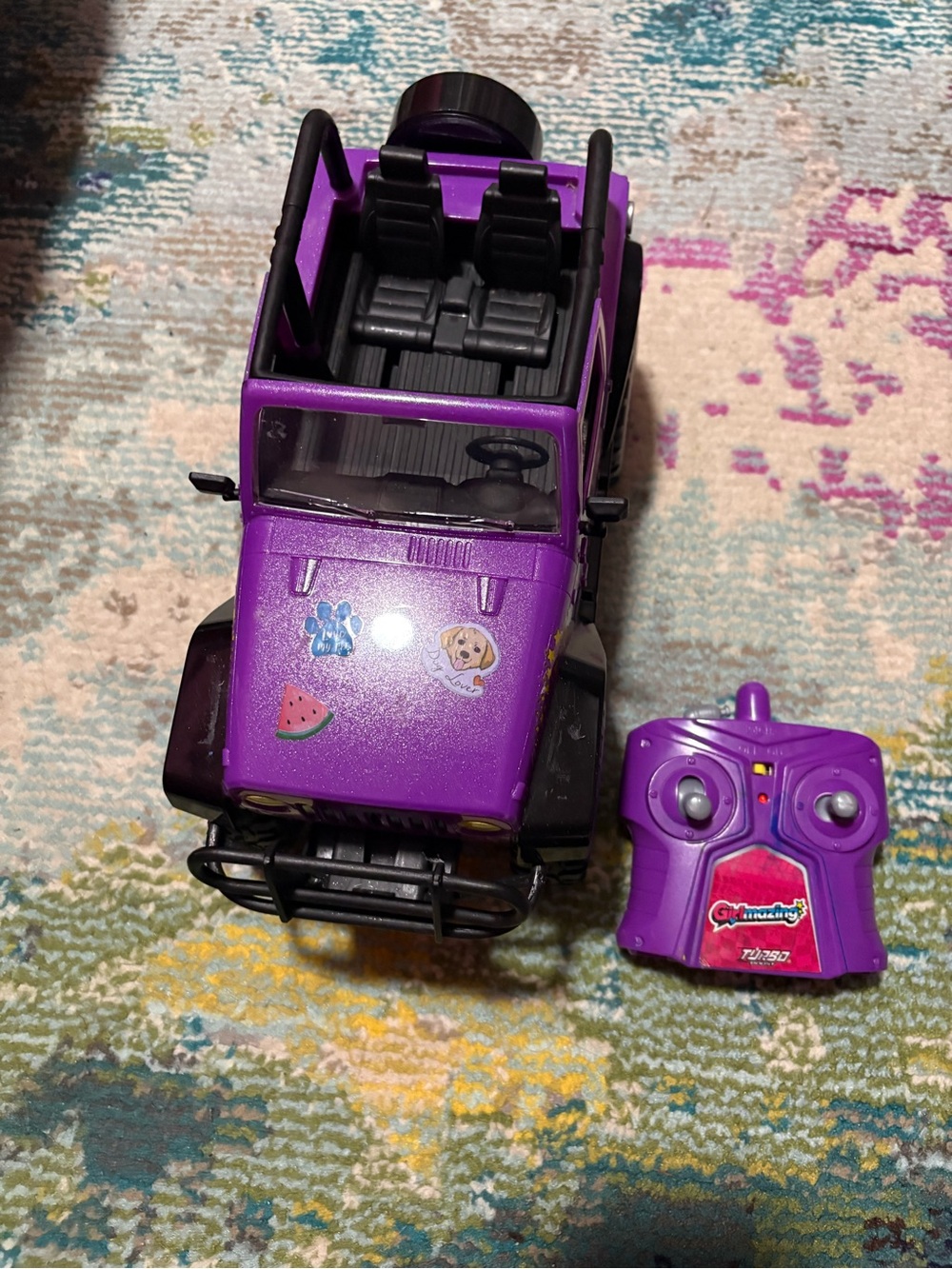 Girlmazing Remote Control Purple Jeep Toy